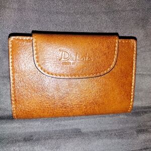 Dakota Brown Leather Coin Wallet Rare Vintage